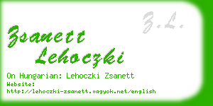 zsanett lehoczki business card